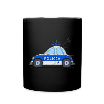 Police Car Policja Blue - Full Colour Mug - black - Front