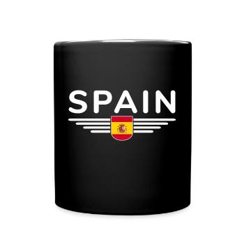 J’aime l’Espagne, Tenue de t-shirt design - Mug uni - noir - Devant