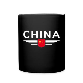 J’aime la Chine, Tenue de t-shirt design - Mug uni - noir - Devant