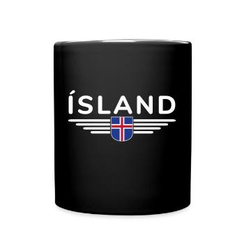 J’aime l’Islande Design T-Shirt Tenue - Mug uni - noir - Devant