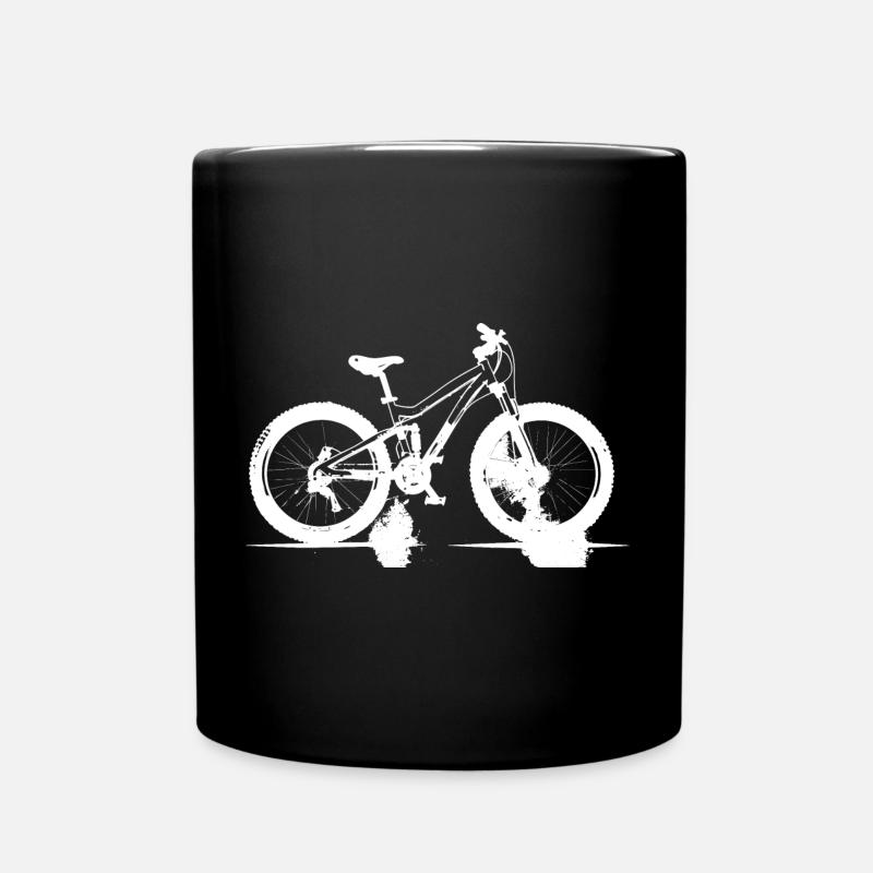 Mountainbike Radfahrer - Tasse einfarbig - Schwarz