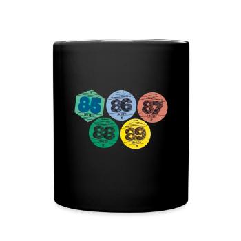 Vignettes Automobiles Années 80 Vintage Rétro 1980 - Mug uni - noir - Devant