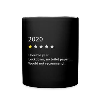 2020 - Tasse einfarbig - Schwarz - Vorne