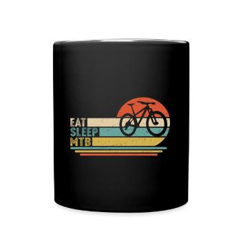 Eat Sleep MTB t-shirt mountain bike - Tasse einfarbig - Schwarz - Vorne