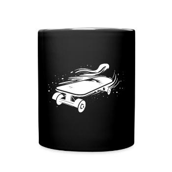 Croquis de planche à roulettes - Mug uni - noir - Devant
