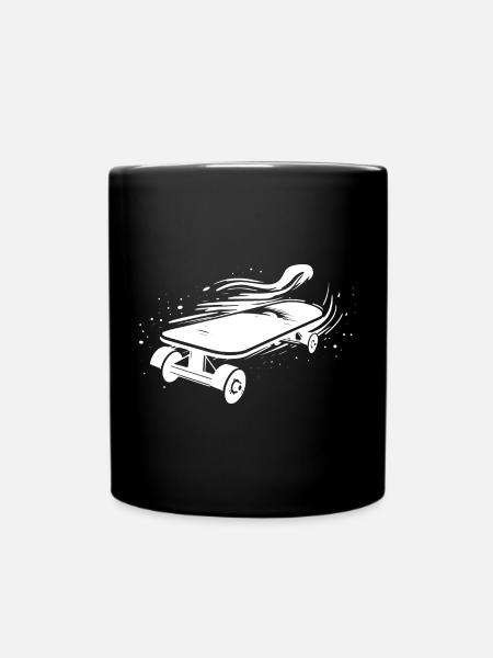 Skateboard Sketch - Full Colour Mug - black