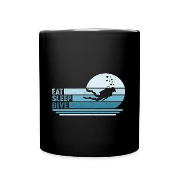 Eat Sleep dive - Full Colour Mug - black - Front