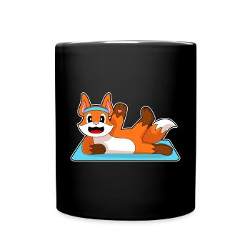 Fuchs Yoga Fitness Gymnastik - Tasse einfarbig - Schwarz - Vorne