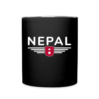 Nepal Design – Himalayan Adventure - Full Colour Mug - black - Front