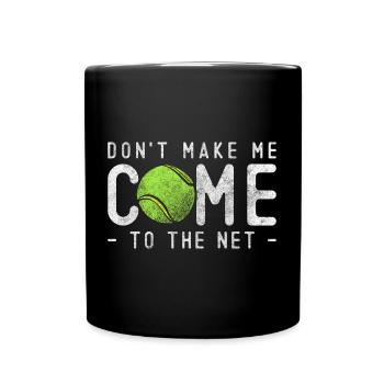 Joueurs de tennis Sports de compétition Frapper les courts de tennis - Mug uni - noir - Devant