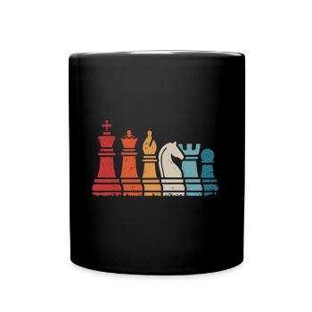 Pièces d’échecs Pièces d’échecs Échiquier Joueur d’échecs - Mug uni - noir - Devant