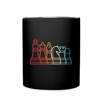 Pièces d’échecs Pièces d’échecs Échiquier Joueur d’échecs - Mug uni - noir - Devant