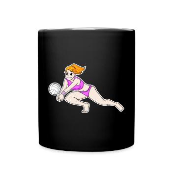 Volleyball Sports Girls - Full Colour Mug - black - Front