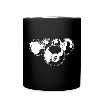 8 Ball Billiards - Full Colour Mug - black - Front