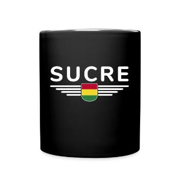 Sucre Bolivia Fans T-Shirt Design - Mug uni - noir - Devant