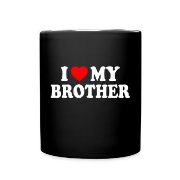 i love my brother - Full Colour Mug - black - Front