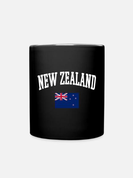 T Shirt sweat NEW ZEALAND drapeau - Mug uni - noir