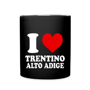J’aime Trentin, Haut-Adige, région, Italie, ville - Mug uni - noir - Devant