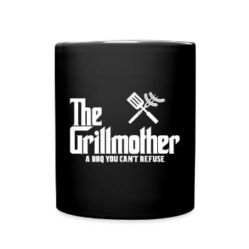 Die Grillmutter (dunkel) - Tasse einfarbig - Schwarz - Vorne