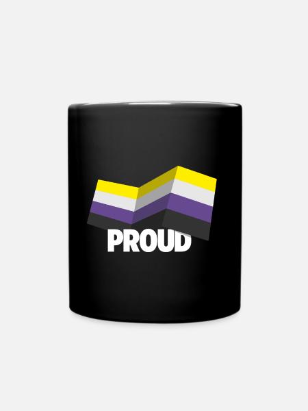 PROUD 2025 Non Binary - Tasse einfarbig - Schwarz