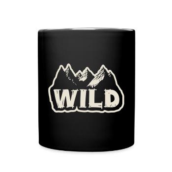 In die Wildnis [Weiß] - Tasse einfarbig - Schwarz - Vorne