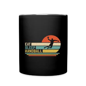 manger dormir handball t-shirt joueur de handball - Mug uni - noir - Devant