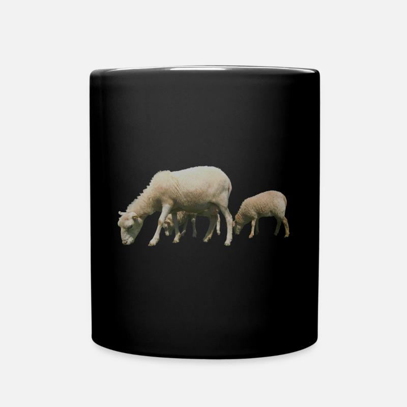 Schafe - Tasse einfarbig - Schwarz