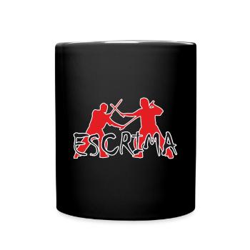 Escrima Sparring - Tasse einfarbig - Schwarz - Vorne