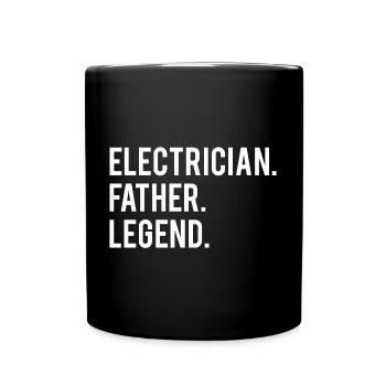 Elektriker-Vater-Legenden-Vati-Geschenk-T-Shirt - Tasse einfarbig - Schwarz - Vorne