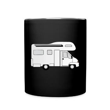 Mobile home alcove camping white - Full Colour Mug - black - Front