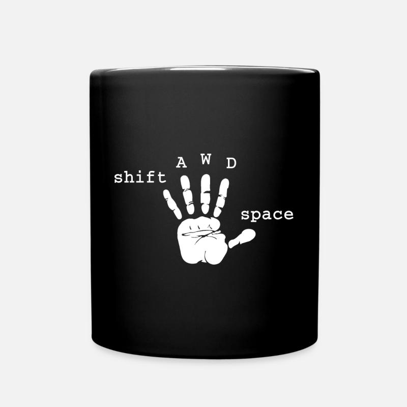 Joueur Hand Gamer WASD - Mug uni - noir