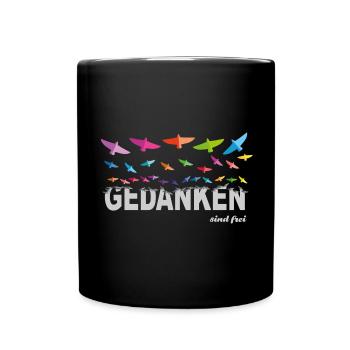 Les pensées sont gratuites (Birds Edition) - Mug uni - noir - Devant