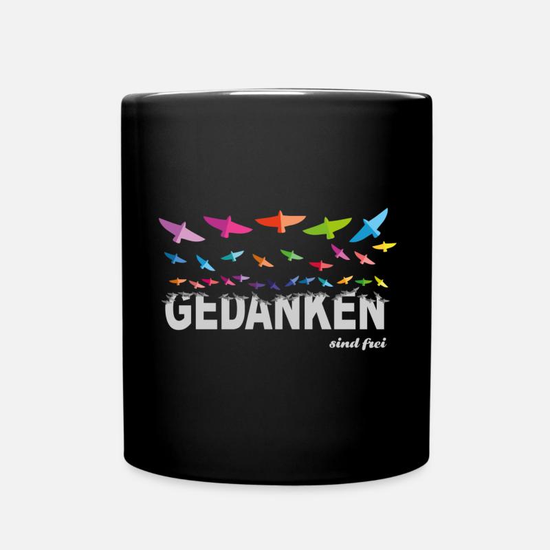 Gedanken sind frei (Birds-Edition) - Tasse einfarbig - Schwarz