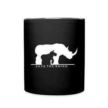 Speichern Sie das Nashorn-T-Shirt - Tasse einfarbig - Schwarz - Vorne