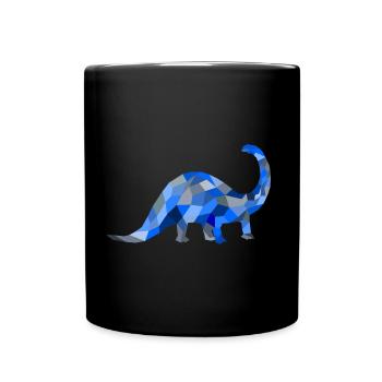 Blue dinosaur - Full Colour Mug - black - Front