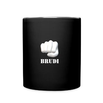 Brudi T-Shirt - Tasse einfarbig - Schwarz - Vorne