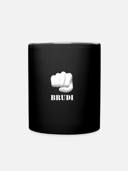 Brudi T-Shirt - Tasse einfarbig - Schwarz