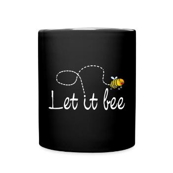Biene Let it be - Tasse einfarbig - Schwarz - Vorne
