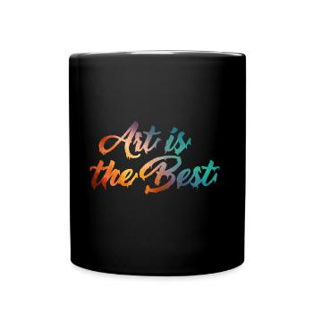 L'art est le meilleur - Mug uni - noir - Devant