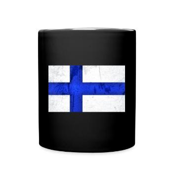 Finland Flag - Full Colour Mug - black - Front