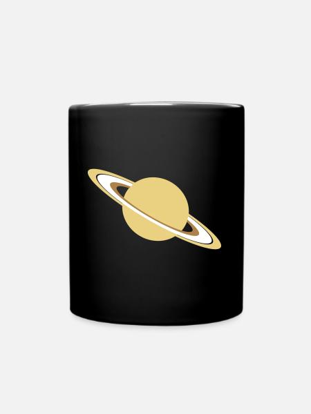 Saturn cartoon - Mug uni - noir