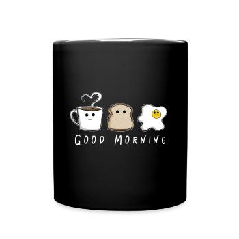 Good Morning Breakfast Team I Brunch Gift - Full Colour Mug - black - Front