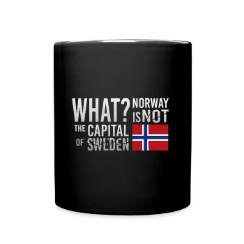La Norvège n'est pas la capitale de la Suède - Mug uni - noir - Devant