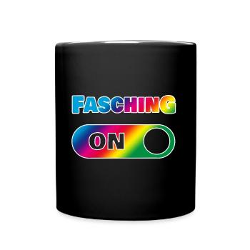 Fasching - Tasse einfarbig - Schwarz - Vorne