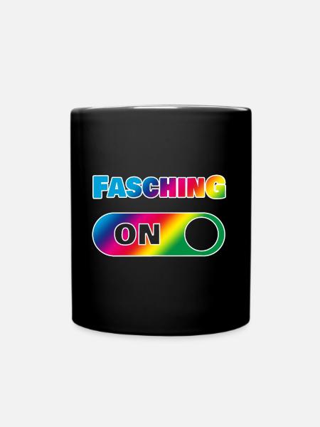 Fasching - Tasse einfarbig - Schwarz