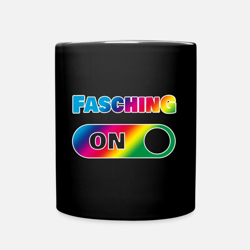 Fasching - Tasse einfarbig - Schwarz