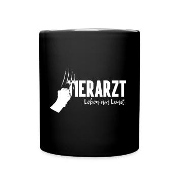 Tierarzt Haustier Tierpfleger Leben Limit - Tasse einfarbig - Schwarz - Vorne