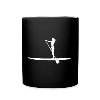 Stand Up Paddle - Tasse einfarbig - Schwarz - Vorne