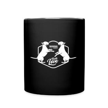 Wanna Dance? Bullterrier Love - Tasse einfarbig - Schwarz - Vorne