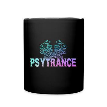 Psytrance GOA Festival Geschenk - Tasse einfarbig - Schwarz - Vorne